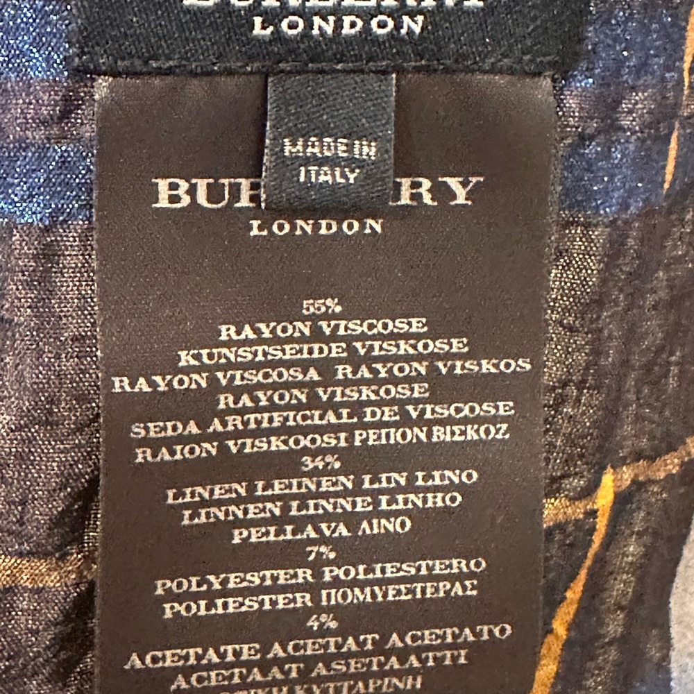 Burberry Blue and Brown shimmery Scarf